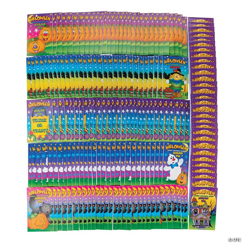5" x 7" Bulk 180 Pc. Halloween Classic Coloring & Activity Paper Pads