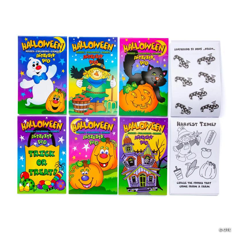 5" x 7" Bulk 180 Pc. Halloween Classic Coloring & Activity Paper Pads