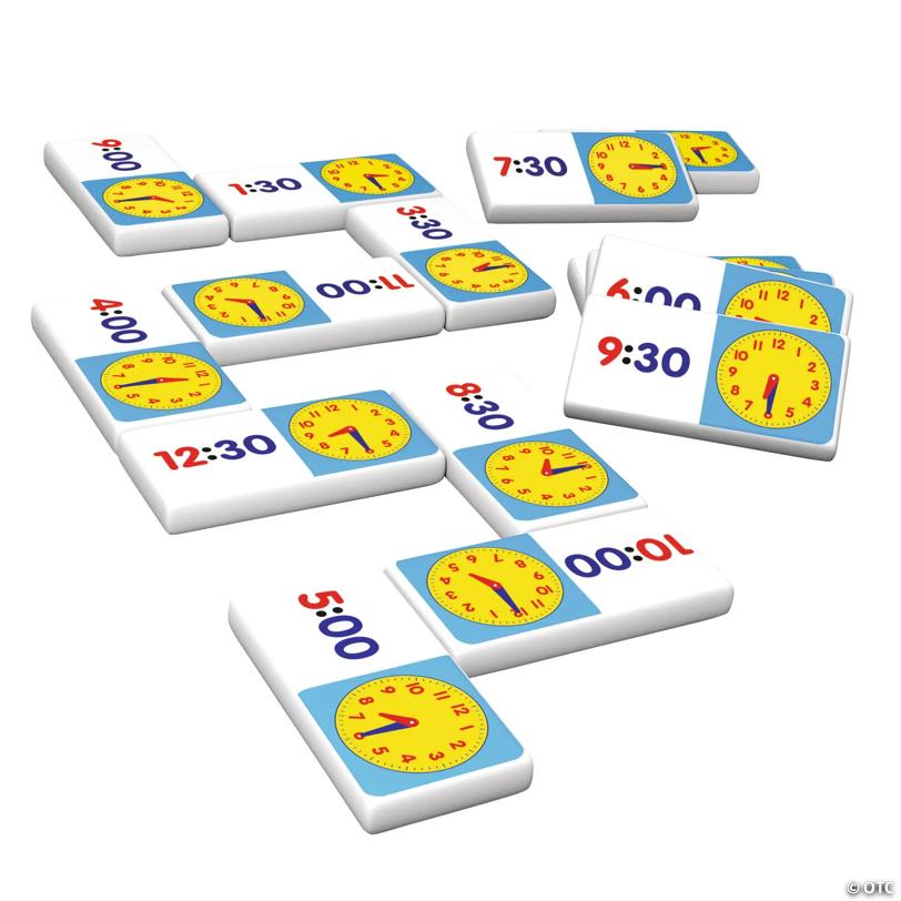 5" x 8" Digital & Analog Time Dominoes Collectors Tin Set - 28 Pc.