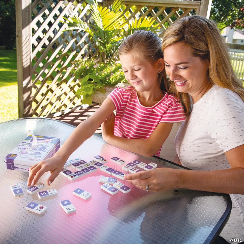 5" x 8" Multiplication Educational Plastic Dominoes Set - 28 Pc.