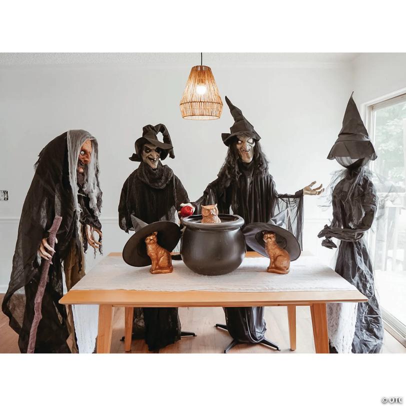 63" x 93" Standing Witch with Red Apple Halloween Decoration - image 2