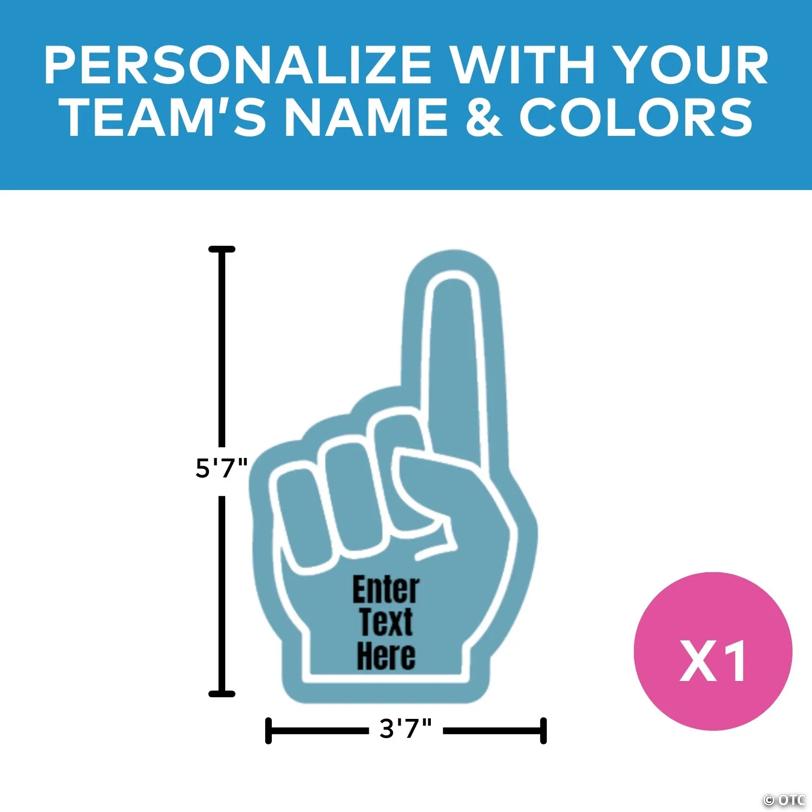 67" Personalized Spirit Foam Hand-Style Cardboard Cutout Stand-Up