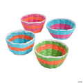 6 3/4" Mini Multicolor Basket Weaving Craft Kit – Makes 12
