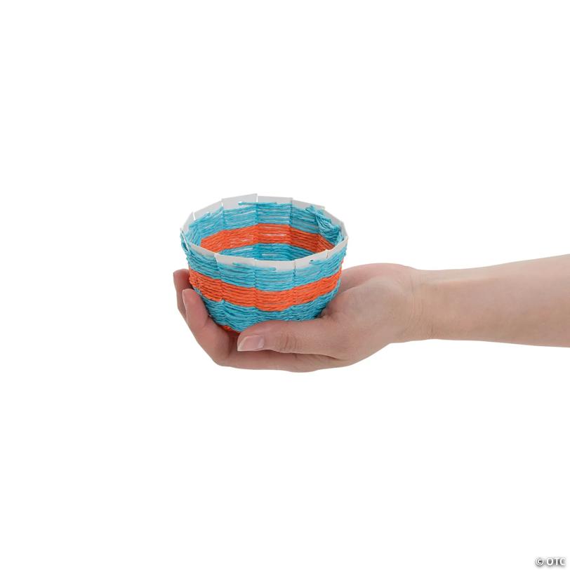 6 3/4" Mini Multicolor Basket Weaving Craft Kit – Makes 12