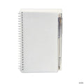 6" Classic White Spiral Paper Notebook with Plastic Pens for 12 | Elite Festo