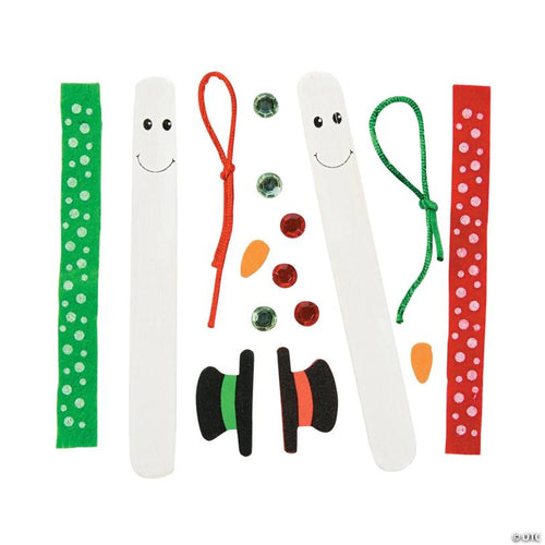 6" Craft Stick Snowman Christmas Ornament Craft Kit - Makes 12