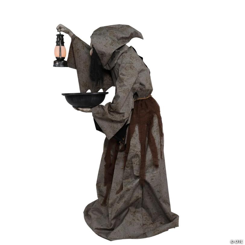 6 Ft. Animated Light-Up Mildred the Wicked Witch Halloween Decoration - image 3