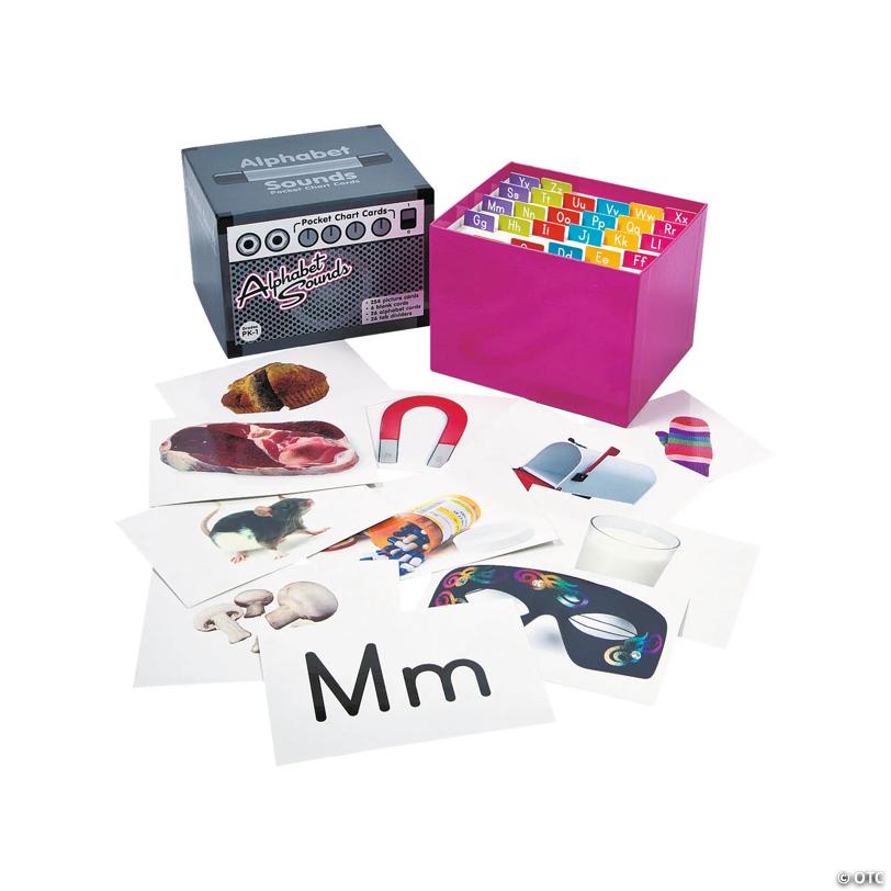 6" x 4" Alphabet Sounds Cardstock Pocket Chart Card Set – 312 Pc.