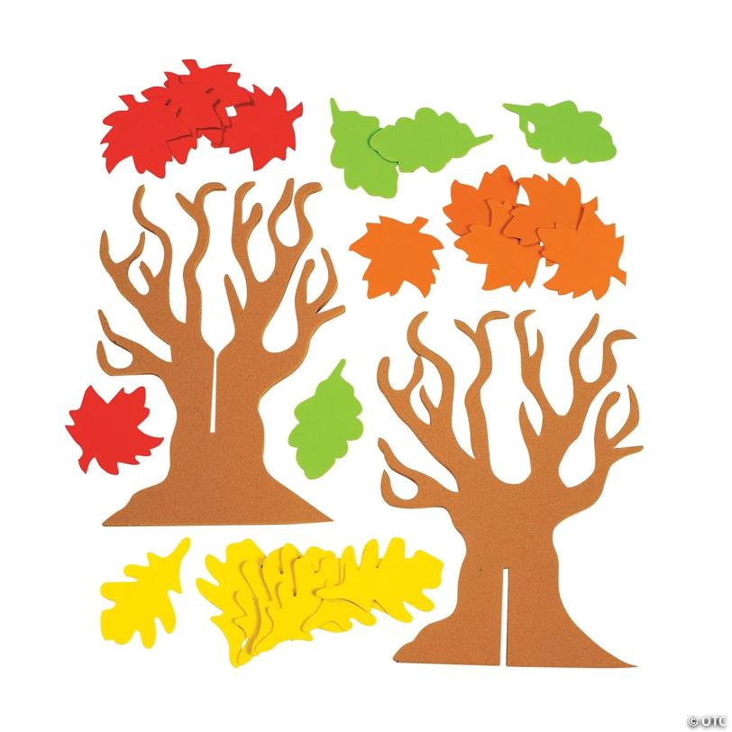 6" x 9 1/2" Multicolor 3D Standing Tree of Thanks Craft Kit – Makes 12