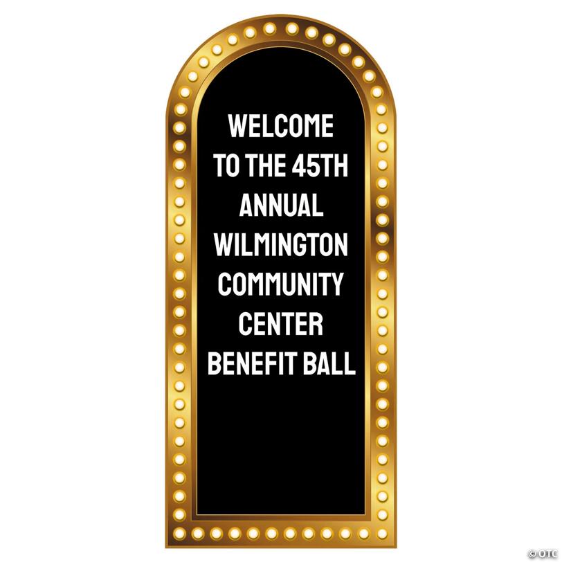 70" Personalized Marquee Light Sign Cardboard Cutout Stand-Up