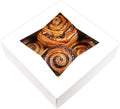 8 x 8 x 2.5â€ White Bakery Boxes with Window Pastry Boxes for Strawberries, Dessert Boxes, Bakery