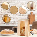 10 Paper Bread Bags for Homemade Bread (13.7x8.2x3.5 in), Sourdough Bread Bags with Window, Sourdough Storage Bread Bags for Bread Packaging