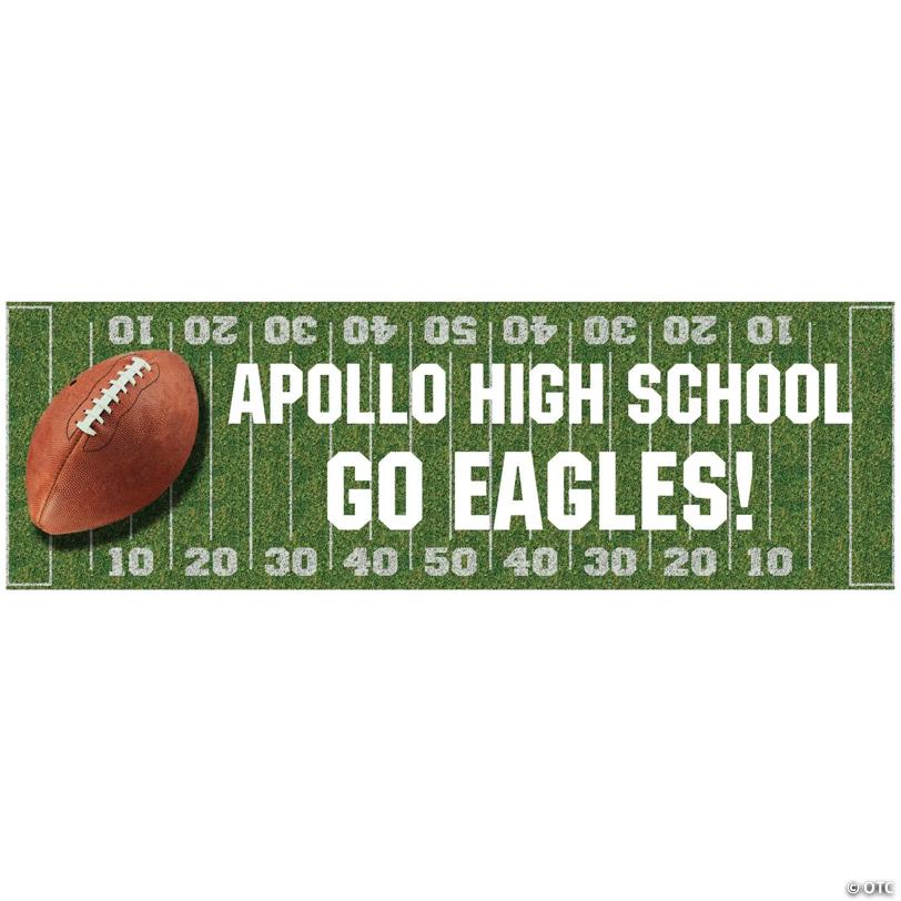 72" x 23" Football Field Sports Custom Banner - Medium