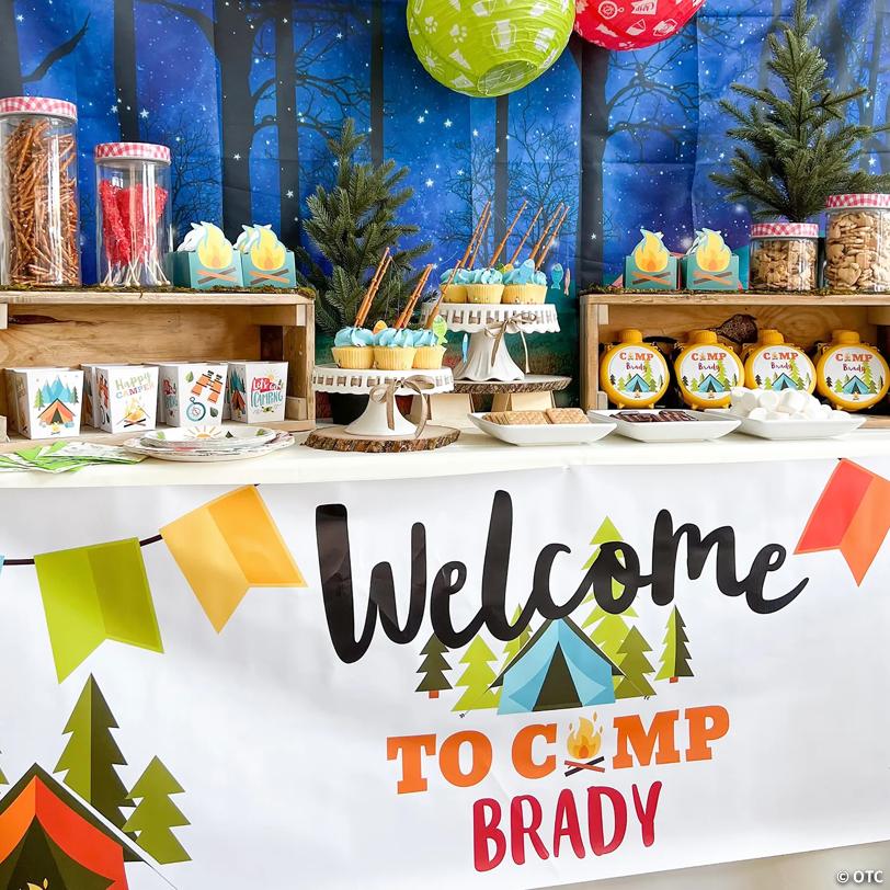 72" x 23" Personalized Camp Adventure Party Custom Banner - Medium