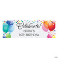 72" x 23" Personalized Celebrate Balloon Banner - Medium
