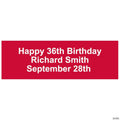 72" x 23" Personalized Solid Color Vinyl Banner - Medium