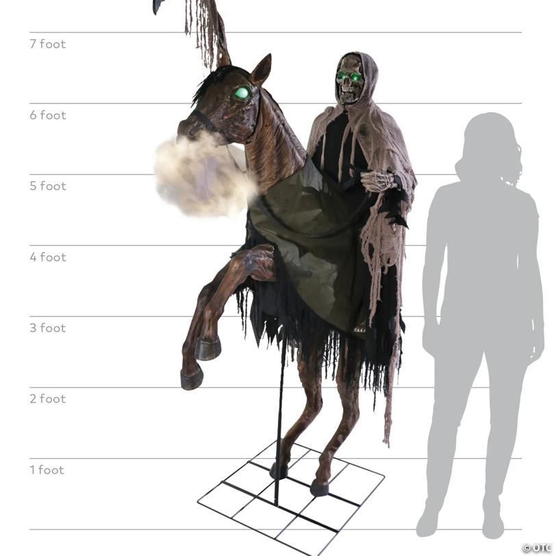 78" Reaper's Ride Horse & Rider Animated Prop with Light-Up Eyes - image 3
