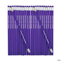 7 1/2" Personalized 1-Line Message Purple Wooden Pencils - 24 Pc. | Elite Festo