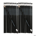 7 1/2" Personalized Black Solid Color Wood Pencils - 24 Pc. | Elite Festo