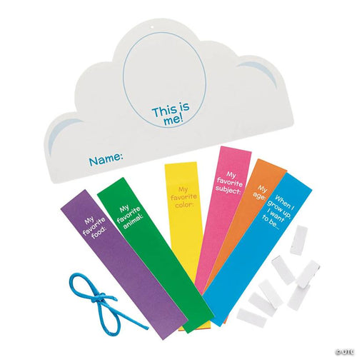 7 1/2" x 8 3/4" All About Me Rainbow Cardstock Craft Kit - Makes 12