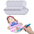7 3/4" x 11 1/4" Color Your Own All About Me Paper Wheels - 12 Pc.
