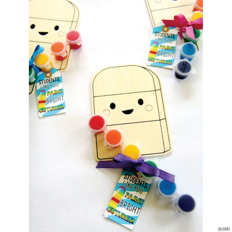 7" 6-Color Rainbow Acrylic Paint Strip Classpack - Set of 24