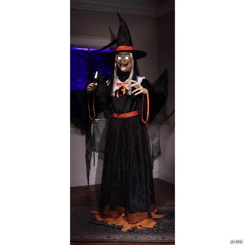 7' Animated Whimsical Witch - image 3