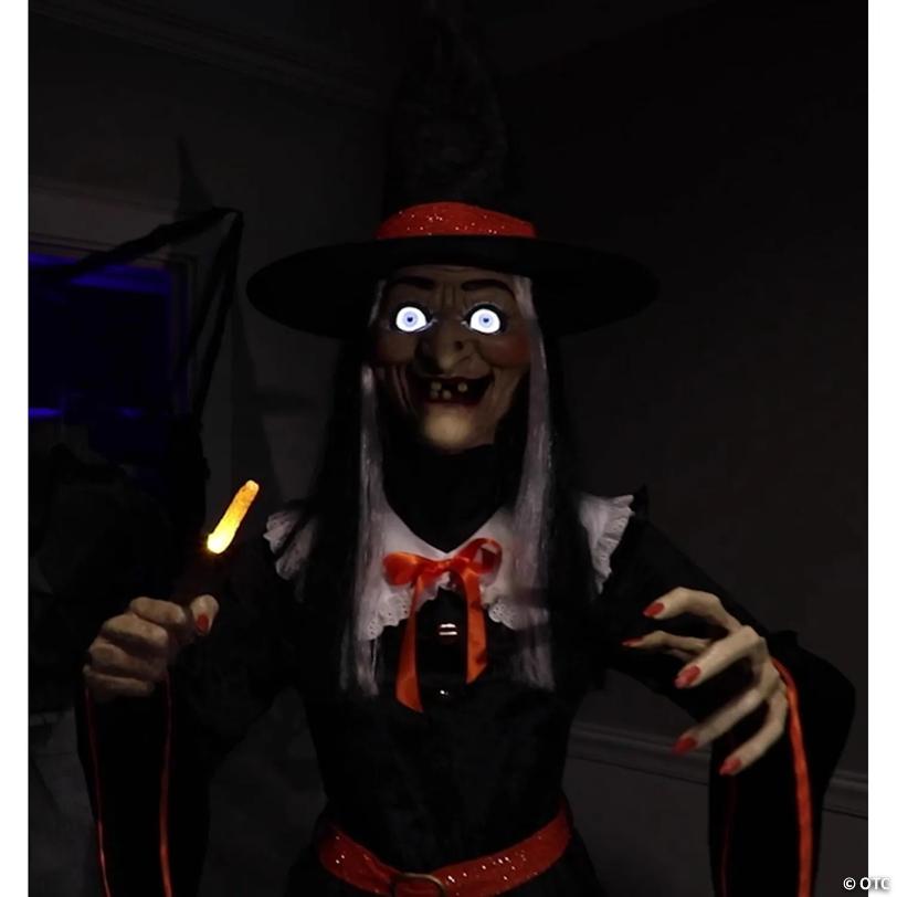 7' Animated Whimsical Witch - image 2