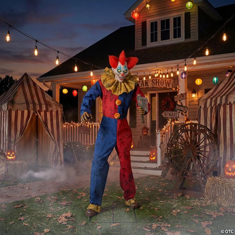 7 Ft. 3" Animated The Axe-Wielding Clown Halloween Decoration