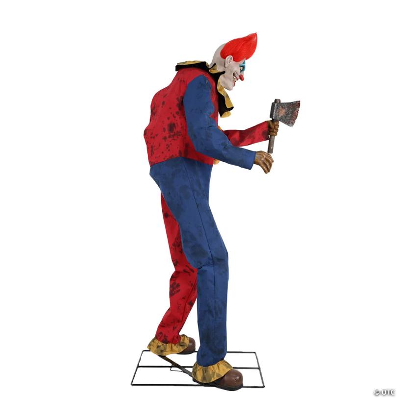 7 Ft. 3" Animated The Axe-Wielding Clown Halloween Decoration - image 3