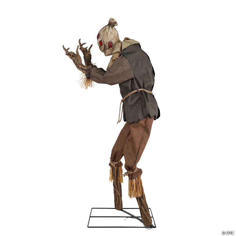 7 Ft. Animated Light-Up Grim Stalker Scarecrow Halloween Decoration - image 4