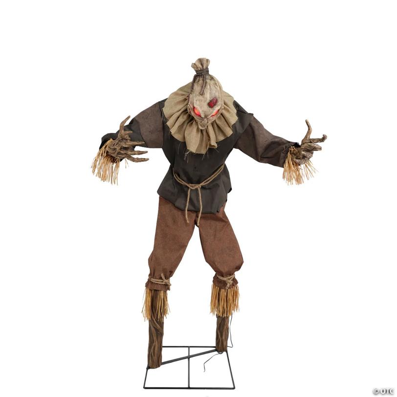7 Ft. Animated Light-Up Grim Stalker Scarecrow Halloween Decoration - image 3