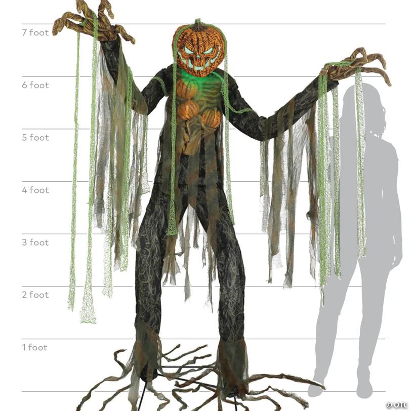 7 Ft. Animated Light-Up Root of Evil Jack-O’-Lantern Tree Monster Halloween Decoration - image 4