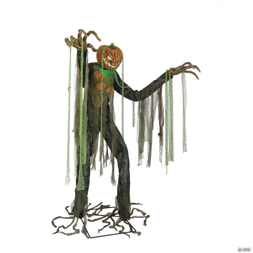 7 Ft. Animated Light-Up Root of Evil Jack-O’-Lantern Tree Monster Halloween Decoration - image 2
