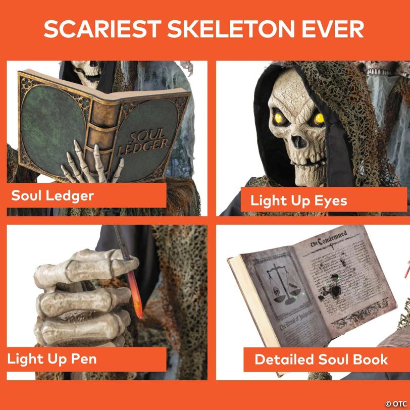 7 Ft. Animated Light-Up Soul Collector Halloween Decoration - image 4