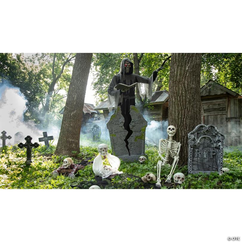 7 Ft. Soul Stealer Black & Grey Animated Prop Halloween Decoration - image 4
