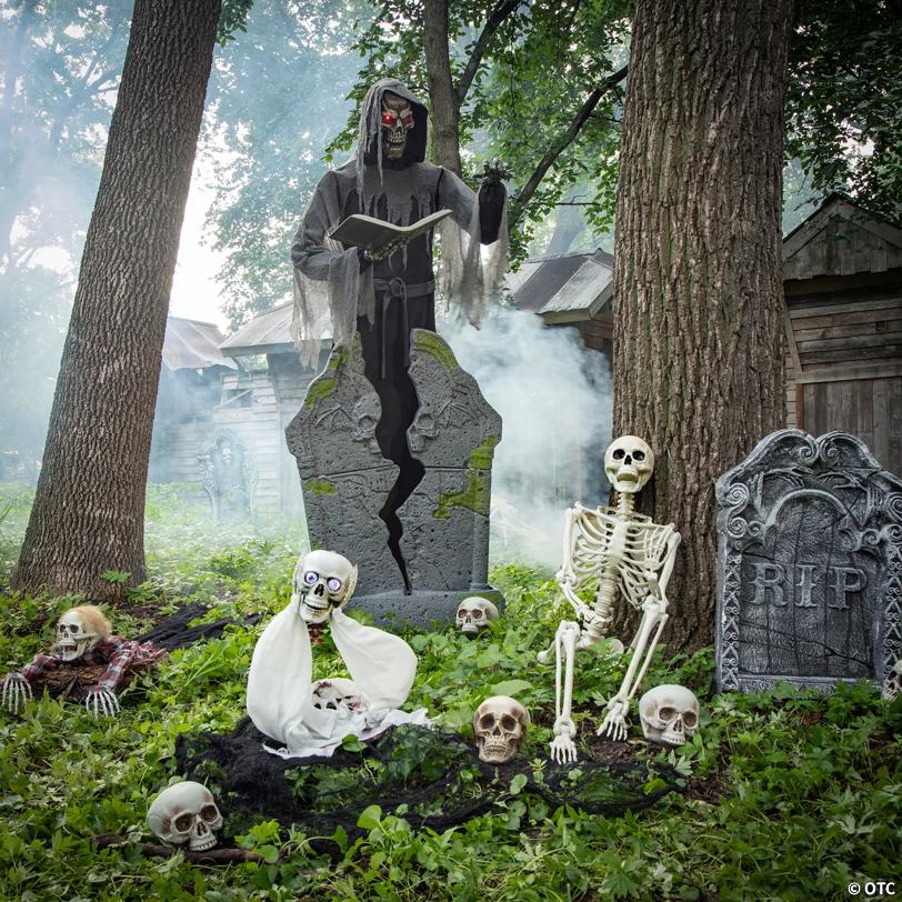 7 Ft. Soul Stealer Black & Grey Animated Prop Halloween Decoration - image 3