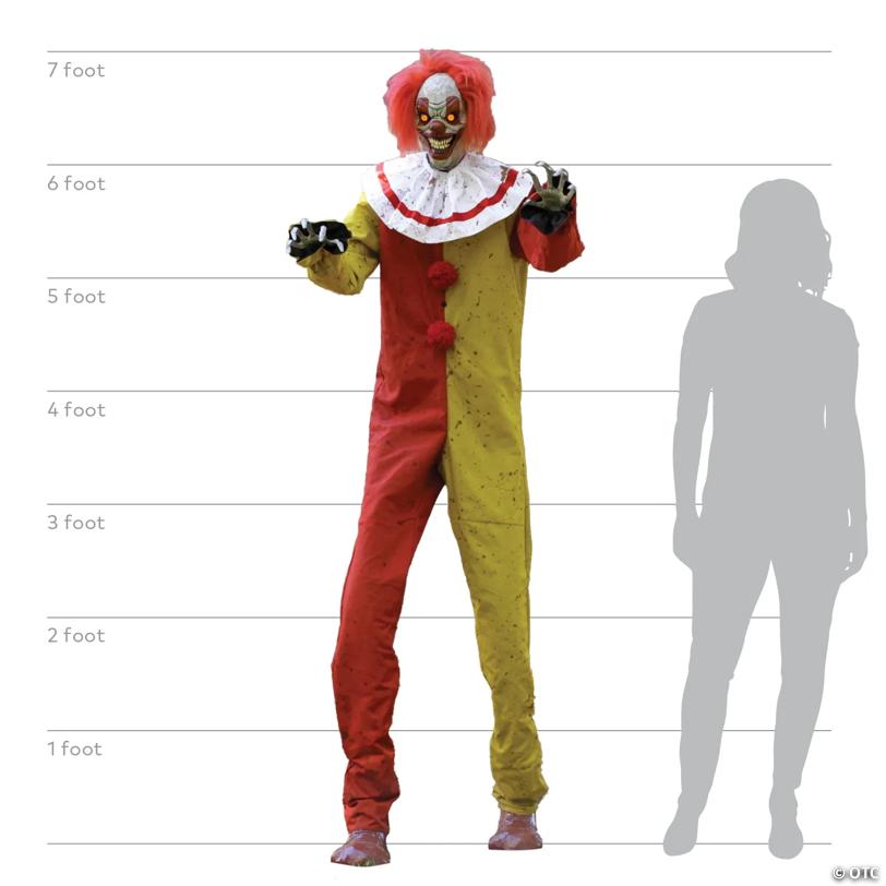 7' Pesky the Clown Animated Halloween Decoration - image 2