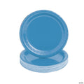 7" Solid Color Round Disposable Paper Dessert Plates - 24 Ct.