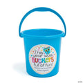 7" x 7" Personalized Buckets of Fun Plastic Sand Buckets – 12 Pc.