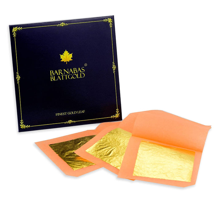 Genuine Luxury Edible Gold Leaf 5 sheets / page book - edible and food safe for Cupcakes and Chocolate - 1.5 inches per sheet