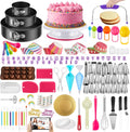 Kootek 700pcs Cake Decorating Kit, Baking Supplies with Springform Pans, Cake Turntable for Decorating, Piping Tips Set, Pastry Bags