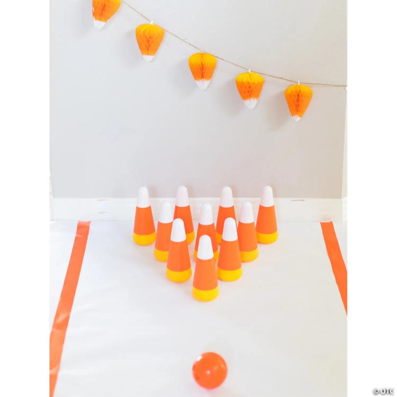 8 1/2" Fall-Themed Candy Corn Plastic Bowling Game Set - 7 Pc.