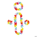 8" – 40" Rainbow Luau Party Flower Polyester Lei Accessory Set – 48 Pc. | Elite Festo