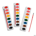 8" 8-Color Plastic Watercolor Refill Tray Art Supplies - Set of 12