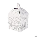 8" Color Your Own Camp-Themed Cardstock Luminaries with Tea Lights - 12 Pc.