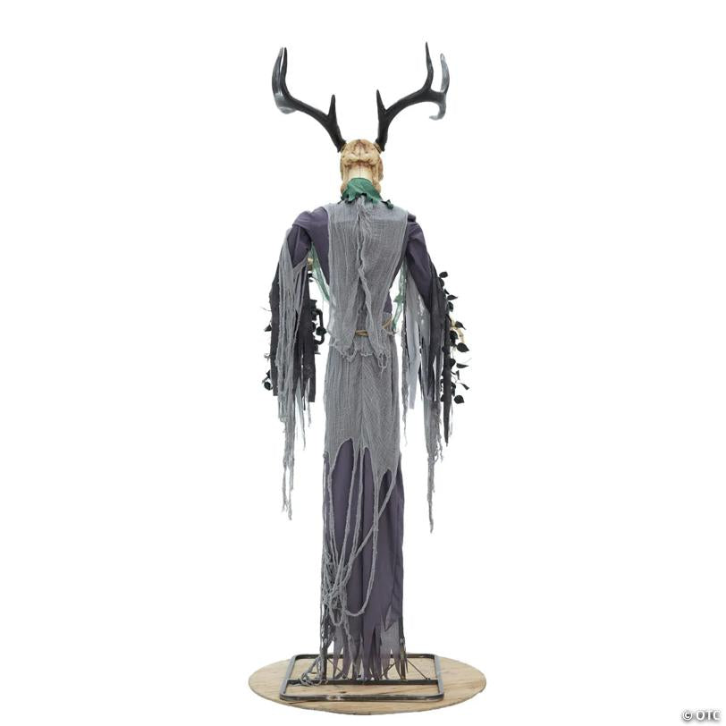 8 Ft. 2" Animated Skeleton Forest Creature with Horns Halloween Decoration - image 4