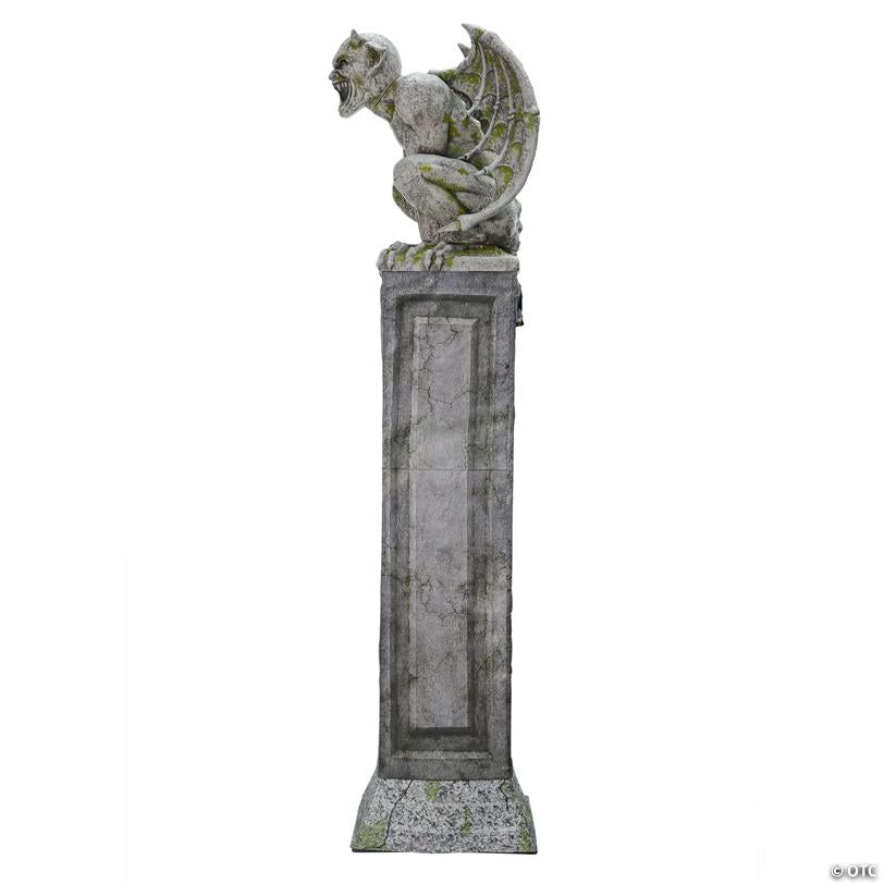 8 Ft. Animated Oversized Gargoyle Pillar Halloween Decoration - image 2
