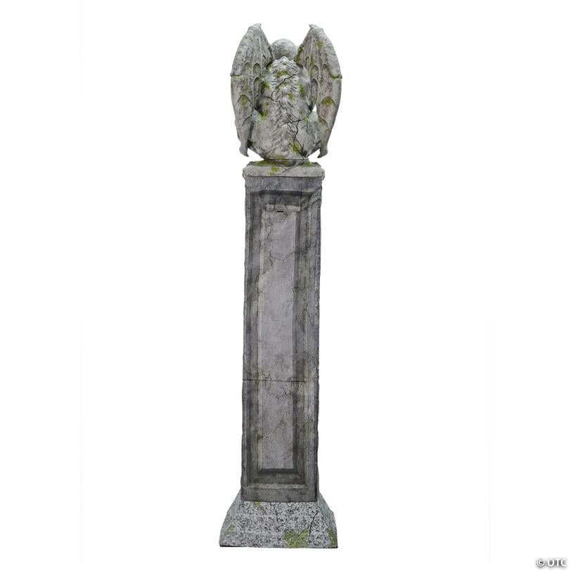 8 Ft. Animated Oversized Gargoyle Pillar Halloween Decoration - image 3