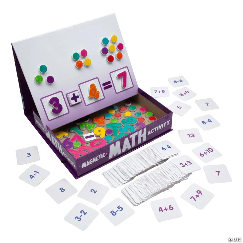 8" x 10 1/4" Magnetic Math Counting Activity Box Set - 72 Pc.